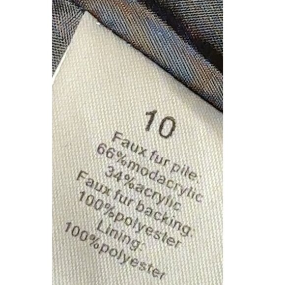 Vintage Boutique Faux Fur Coat Multi-Tone Plush Jacket – Size 10 - Picture 4 of 5